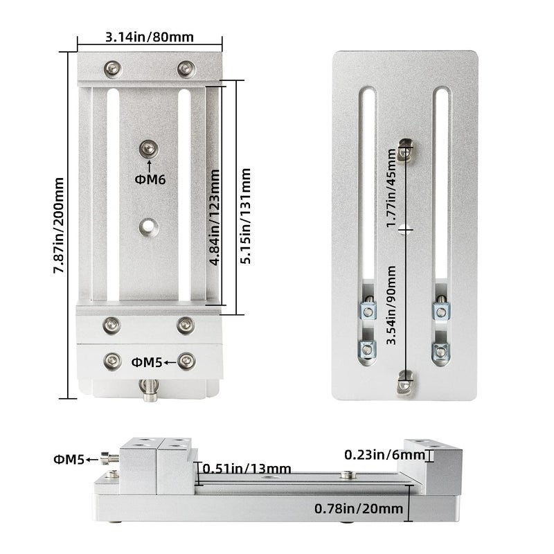 FoxAlien Mini Low Profile Bench Vise Workholding Clamp Work Table for FoxAlien 3018, Masuter 3, Masuter Pro, 3S, XE-PRO, WM-3020 Vasto CNC Router Machine - Image 2